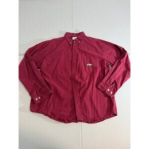 Arkansas Razorback ncaa button down long sleeve shirt size large